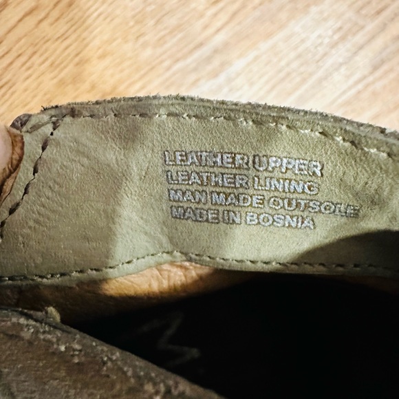 Stylish distressed MIZ MOOZ Two-Tone LEATHER Ankle Boots w/straps 40 - Picture 7 of 11